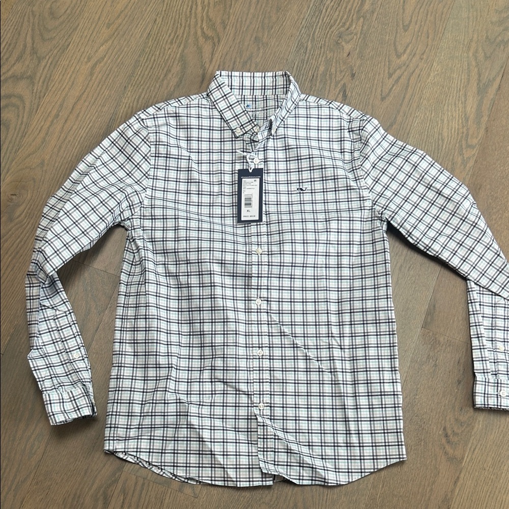 Boys Checkered Shirt - White and Blue